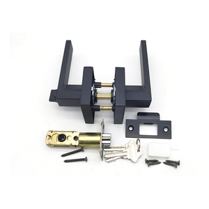 Manija de Puerta de Pasillo Negra Mate Más Vendida, Manija Cuadrada para Armario, Juego de Manijas Interiores Resistentes - Product Image 5