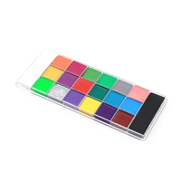 Kit de peinture pour le visage et le corps à base d'huile, non toxique, à base de plantes naturelles, 20 couleurs, 10 pinceaux pour enfants, adolescents et adultes - Certifié EN71