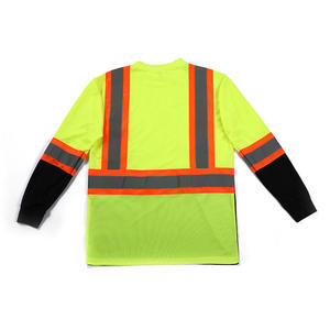 Chemise de sécurité économique à haute visibilité avec protection à 360° °   Chemise de sécurité à manches longues en maille respirante fluorescente réfléchissante - Product Image 2