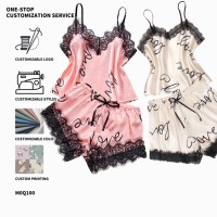 Pyjama en dentelle Sxey, doux, respirant, luxueux, ensemble de pyjama en soie confortable pour femmes