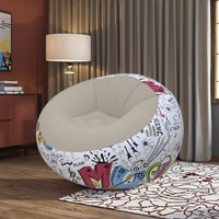 Haute qualité Portable PVC gonflable Air canapé Transparent paillettes chaise longue pliante pour l'extérieur chambre utiliser Design moderne