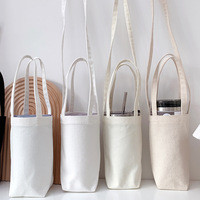 Porte-gobelet en tissu, porte-sac en toile de coton, housse de sac de transport, thé au lait, café, avec Logo personnalisé, Mini pochette de bourse 2022