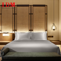 Ensemble de meubles de luxe en bois massif pour hôtel, chambre et hall, design moderne et écologique, solution hôtelière tout-en-un