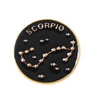 Broches en Émail “12 Constellations” en Gros – Badges Revers en Métal Dur Personnalisés: Bélier, Scorpion, Gémeaux, Balance, Poissons, Lion