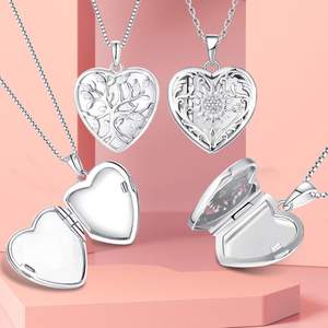 Кулон с кулоном «Древо жизни» из родия кубического циркония, памятный 925 из стерлингового серебра, кулон в форме сердца, ювелирные изделия - Product Image 2