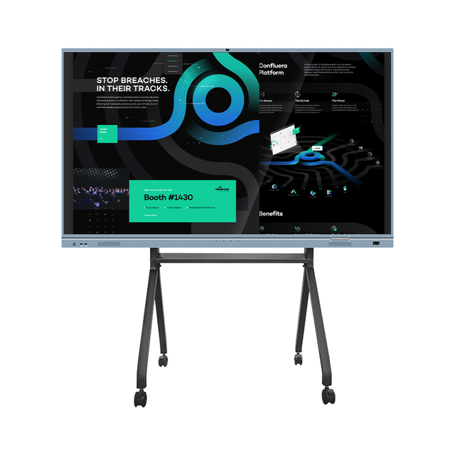 55 65 75 98 Inch 4K All-in-One Digital Interactive Whiteboard Smart LCD Flat Panel Aluminum Alloy Frame Built-in 8MP Camera 20