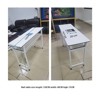 Table de manucure multifonctionnelle personnalisable avec port de connexion pour machine d'aspiration des ongles, nouvelle conception pour salon de manucure