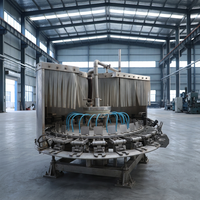 Machine de remplissage automatique polyvalente pour différentes tailles de bouteilles, remplisseuse linéaire par gravité avec réglage facile du volume