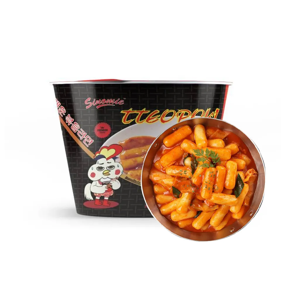 [Neu] SINOMIE Brand Buldak süß würzig Tteokbokki Halal koreanisches Essen Topokki Reiskuchen