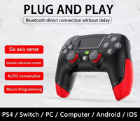 Compatible avec iOS/Android/PC/Switch avec moteur à vibrations, manette de jeu sans fil Bluetooth à double joystick