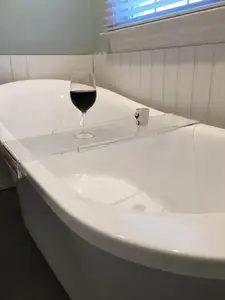 Yageli banheira acrílica de luxo transparente, banheira caddy plexiglass