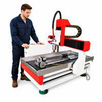 Máquina Router CNC Jinan Mosencnc 6090 con 4º Eje Rotatorio, Motor Único de 3kW, Fácil de Usar para Principiantes, Ideal para Trabajos de Bricolaje en Madera