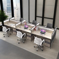 Bureau de travail de conception moderne, poste de travail informatique, bureau de direction moderne pour 2, 4, 6, 8 personnes