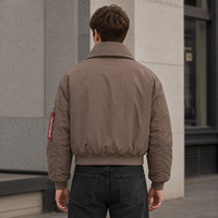Vestes de pilote vintage pour hommes avec logo personnalisé OEM, vestes bomber de travail américaines de haute qualité pour hommes