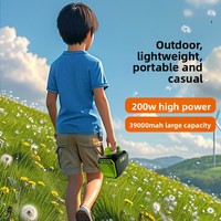 Batterie lithium-ion de stockage d'énergie 200Wh, domestique, 220V/110V, haute puissance, pour situations d'urgence incendie, 150W, portable, onde sinusoïdale pure, MPPT