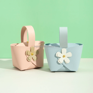 Caja de Dulces Creativa de Cuero PU para Boda, con Lazo y Flor, para Empacar Dulces y Joyas, Incluye Bolsa de Regalo - Product Image 6