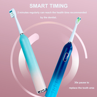 Brosse à dents électrique sonique rechargeable pour adultes, personnalisable, soins d'hygiène buccale, étanche IPX7, poils doux