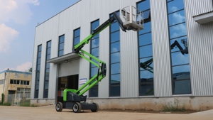 Plataforma Elevadora Articulada Eléctrica de 16 Metros y 230 kg, con Mástil Telescópico de Acero, para Construcción, con Brazo de Manivela - Product Image 4