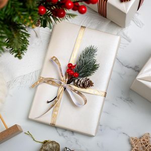 Yarcony Shimmer Ivory Wrapping <b>Paper</b> <b>Roll</b> 17 Inches X 33 Feet Solid Color Pearly Lustre Gift <b>Wrap</b> Birthday - Product Image 2