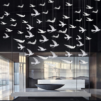 DUOMEIJU Großhandel Kristall Großer Vogel-Kronleuchter, höhenverstellbar, für Hochzeiten, Bühnendekoration, Hotels, Einkaufszentren