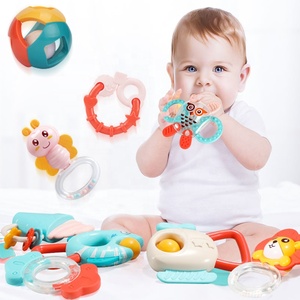 Chất Lượng Cao Cấp Thực Phẩm Silicone Mọc Răng Đồ Chơi Rattling Chuông Teether 0-3 Năm Trẻ Sơ Sinh Bé Rattle Teether - Product Image 5