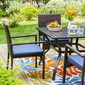 Bonne qualité 2025 nouvelle <span class=keywords><strong>terrasse</strong></span> empilée français osier rotin chaises parisien bambou jardin chaises rotin Table à manger chaises - Product Image 5