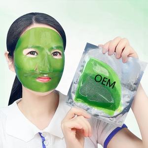 Mascarilla Facial de Colágeno con Cristales Verdes, Hidratante, Antienvejecimiento y Reafirmante para Rostro y Cuello, Cuidado de <span class=keywords><strong>la</strong></span> <span class=keywords><strong>Piel</strong></span> Coreano, OEM ODM - Product Image 1