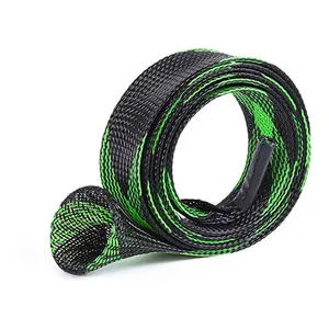High Wear-Resistant Braided Sleeve 8mm Diameter Nylon Polyester PET Explosion-Proof Textile Casing Hydraulic Hose Cable Sleeves