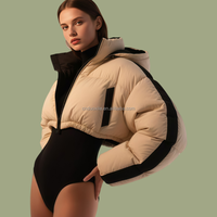 Veste d'hiver personnalisée 800FP Softshell courte matelassée, veste de luxe pour femmes, veste d'extérieur de haute qualité, manteau en duvet pour femmes