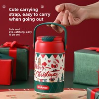 Cadeau de Noël : Tasse isotherme en acier inoxydable 316, 550 ml, isolation thermique 6-12 heures, gobelet portable avec paille pour étudiants et enfants