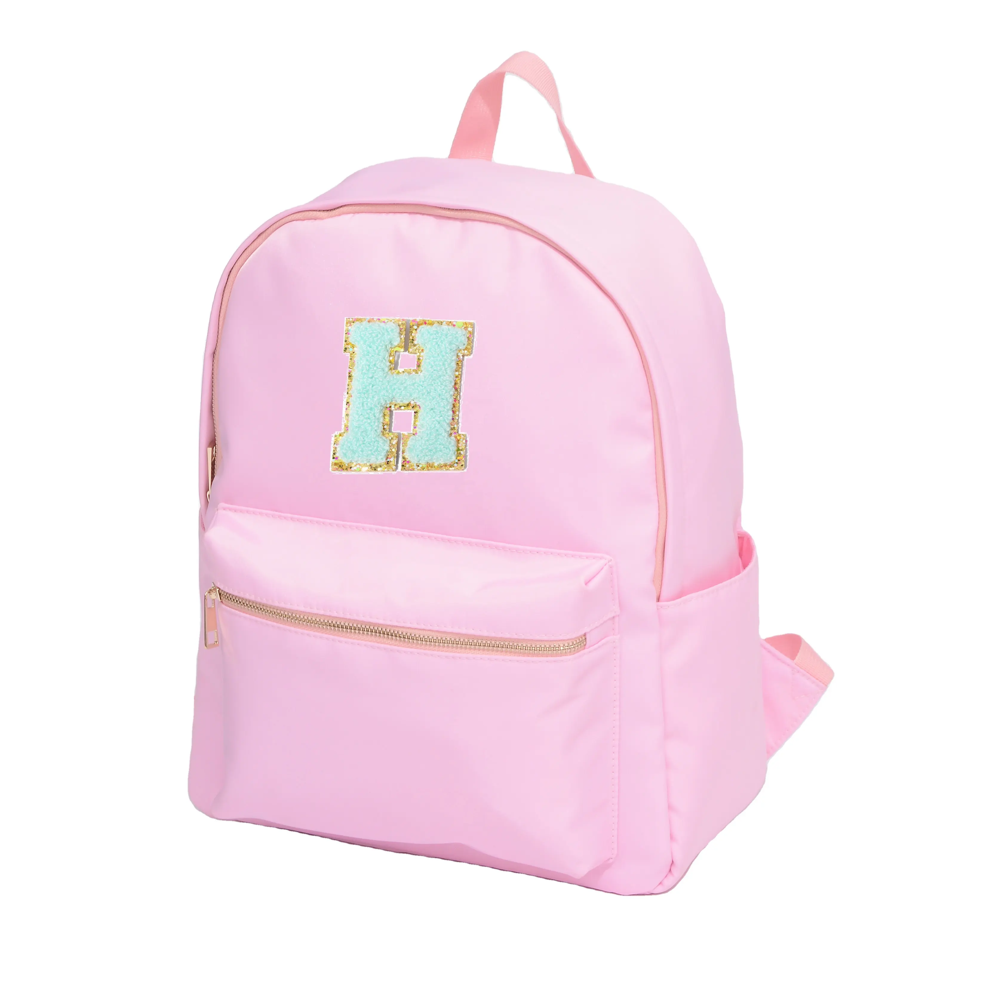 कारखाने गर्म बिक्री छोटे MOQ आउटडोर निविड़ अंधकार नायलॉन यात्रा बैग गुलाबी के लिए स्कूल बैग लड़की मिनी बैग