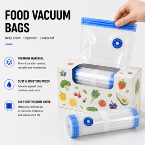 Textured Self-<b>Vacuum</b> Sealing <b>Bag</b> with Clips for Secure Sous Vide Cooking and Food Storage <b>Vacuum</b> Seal Pe Sous Vide <b>Bags</b> - Product Image 1