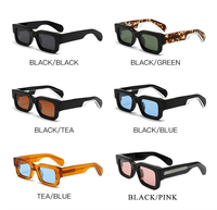 Lunettes de soleil polarisées en acétate tendance de haute qualité, unisexe, logo personnalisé, luxe, monture carrée épaisse, verres TAC
