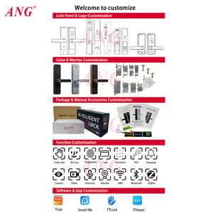 Kunci Pintu Otomatis Tuya Wifi Sidik Jari Baterai Lithium dengan Interkom Bel Pintu Kata Sandi ID Wajah Digital Kunci Pintu Vena Telapak Tangan - Product Image 5