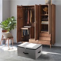Paniers de rangement pliables en inox, ensemble de panier en tissu avec poignées et couvercle pour rangement de bébé
