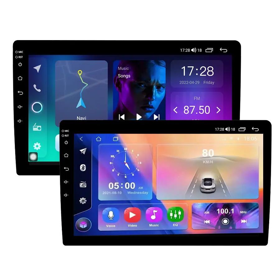 2 DIN 9 "Android สเตอริโอ RAM 4GB 64GB รอม btfm DSP วิทยุสำหรับรถยนต์เครื่องเล่นวิดีโอมัลติมีเดียเครื่องเล่นดีวีดีในรถยนต์เครื่องเล่น Android 10นิ้ว