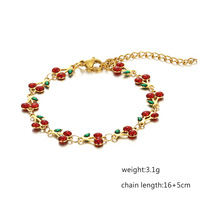 Grensoverschrijdende bestseller retro bohemian stijl 14K goudkleurig geverfd druppel-effect geometrisch fruitpatroon damesarmband