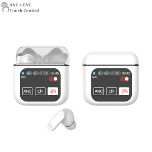 Écran tactile LED ANC ENC suppression de bruit TWS 2024 HIFI écouteur et casque Auriculare inalambrico jeu véritables écouteurs sans fil