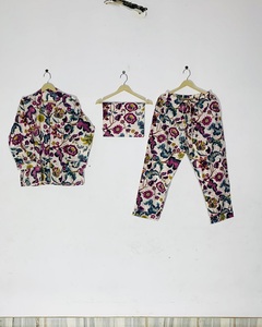 Conjunto de Pijama de Algodón con Estampado Étnico Boho-Chic para Mujer, Precio al por Mayor - Product Image 1
