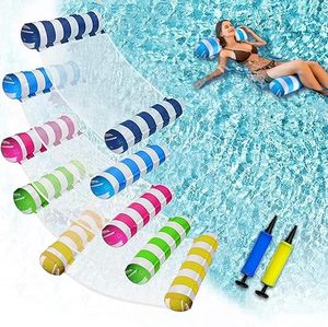 Chaise longue gonflable pour piscine, motif feuille bleue, PVC, hamac aquatique pour adulte, radeau flottant, flotteur de bain - Product Image 2