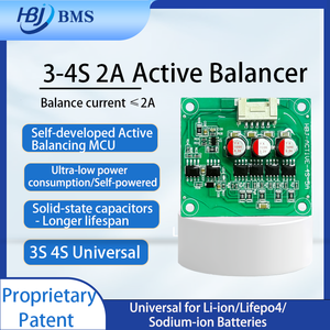 Équilibreur actif HBJ 3S 4S, courant d'équilibrage 2A pour LiFePO4, Li-ion et Sodium-ion, avec condensateurs à semi-conducteurs pour une durée de vie plus longue - Product Image 2
