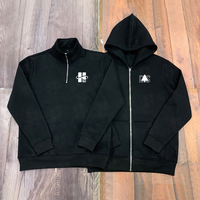 Sudadera con capucha para hombre, personalizada, con cremallera completa, ecológica, 100% algodón, para primavera, estilo casual urbano, con diseño de bordado personalizado, transpirable.