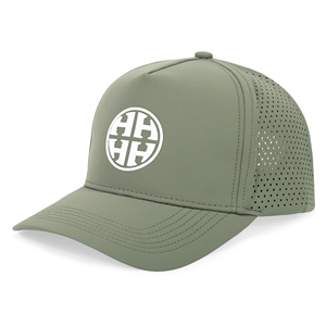 Casquette de golf sportive unisexe de haute qualité découpée au laser, perforée, 5 panneaux, avec patch en caoutchouc personnalisé, casquettes de baseball imperméables - Product Image 2