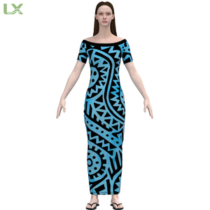 Impresión personalizada, tamaño, diseño de estilo vestidos de la isla del Pacífico mujeres micro Polinesia Mumu vestido conjunto diseño tropical Hawaiano - Product Image 5