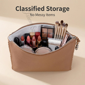 Bolsa de Maquillaje de Cuero PU con Diseño de Oso Adorable, Cierre Seguro, Duradera, Ecológica, Gran Capacidad, para Mujeres, Viajes, para Pañales - Product Image 5