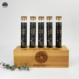 6 12 웰스 10ml 25ml <span class=keywords><strong>50ml</strong></span> 100ml 테스트 튜브 랙 나무 새겨진 로고 - Product Image 1