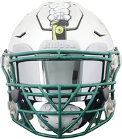 Visière de Football Américain Sport Double Jeunesse Protection Oculaire Noire pour Casques Matière ABS et PC Ajustement Universel