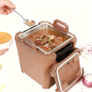 Thương Mại Di Động Nóng Lạnh Nóng Hộp Thực Phẩm Ấm Hơn Cách Nhiệt Lớn Thùng Mát Tàu Sân Bay Thép Không Gỉ Lót - Product Image 5