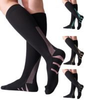 Chaussettes de compression antidérapantes, respirantes, flexibles, pour le travail quotidien, les voyages, les sports, offrant un soutien et un confort pour les jambes.