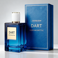 Flacon de parfum en verre durable et élégant de 50 ml avec revêtement de protection UV